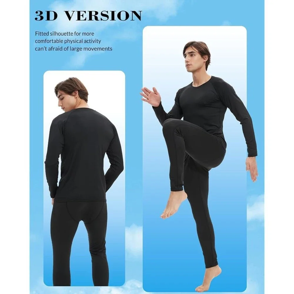 Antoyo 4 Pack Compression Shirt Men Long Sleeve Athletic Workout Base Layer M